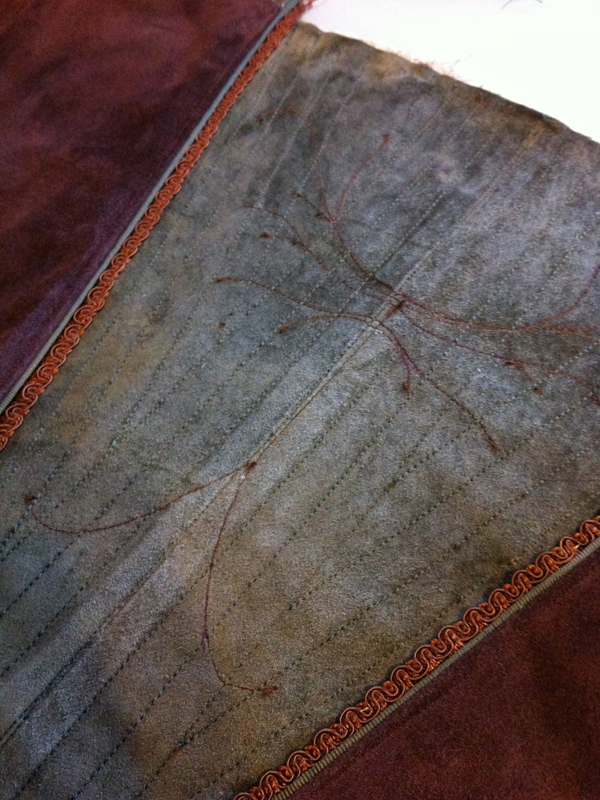 Stitching to help placement of artwork