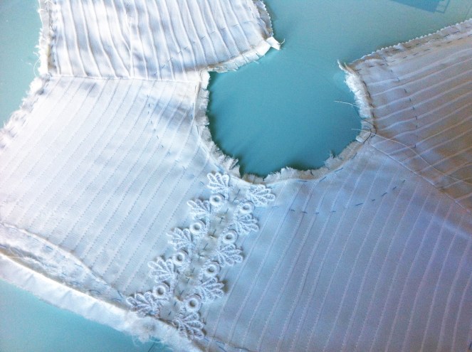 upper bodice portion