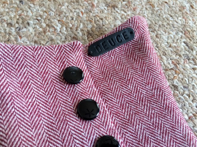 tweed herringbone spat detail