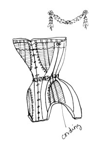 Erinn Larsen Original Sketch of Wedding Cake Corset